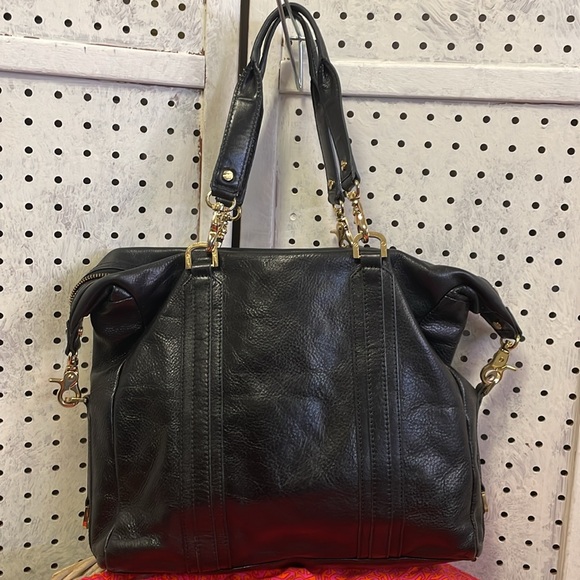 Tory Burch Black Leather Satchel with Gold Hardware - Picture 9 of 10